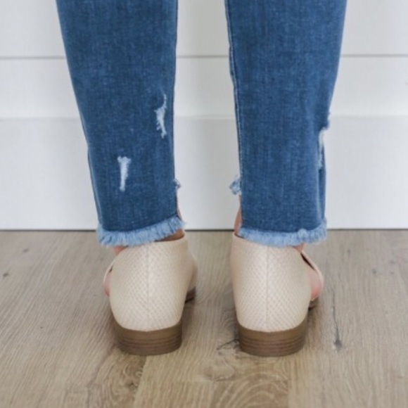 The Swift Beige Snake Open Shank Ballet Flat - Picture 3 of 4